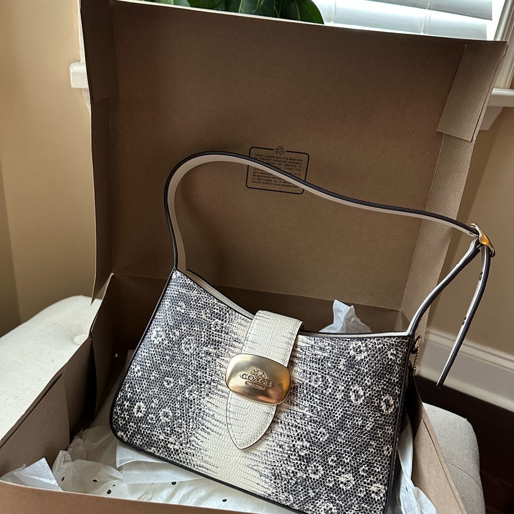 Coach Black and White Shoulder Bag